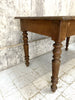 115cm Rustic French Turned Leg Kitchen Table Desk with Drawer