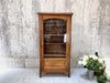Walnut Wood French Glass Front Display Cabinet