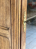Walnut Wood French Glass Front Display Cabinet