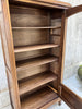 Walnut Wood French Glass Front Display Cabinet