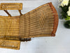 1900's Reclining Wicker Steamer Chair with Hidden Ottoman