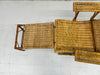1900's Reclining Wicker Steamer Chair with Hidden Ottoman