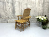 1900's Reclining Wicker Steamer Chair with Hidden Ottoman