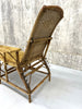 1900's Reclining Wicker Steamer Chair with Hidden Ottoman