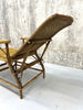 1900's Reclining Wicker Steamer Chair with Hidden Ottoman