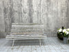 White 'Parisian' Metal and Wood Garden Bench