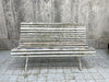 White 'Parisian' Metal and Wood Garden Bench