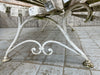 White 'Parisian' Metal and Wood Garden Bench