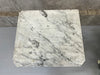 White Marble and Walnut Wood Bedside Cabinet
