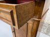 White Marble and Walnut Wood Bedside Cabinet