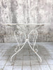 White Metal Painted Garden Table and Two Chairs
