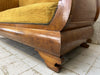 1930 Gold Velvet Sledge Style Canape Sofa