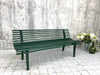 Dark Green Low Backed Wooden Garden Bench