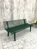 Dark Green Low Backed Wooden Garden Bench