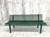 Dark Green Low Backed Wooden Garden Bench