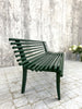 Dark Green Low Backed Wooden Garden Bench