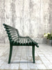 Dark Green Low Backed Wooden Garden Bench