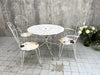 Set of Four 1930's Metal Garden 2 Chairs + 2 Carvers plus Circular Table