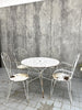 Set of Four 1930's Metal Garden 2 Chairs + 2 Carvers plus Circular Table