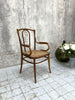 Individual Bentwood French Bistro Chair Carver with Cane Seat