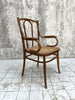 Individual Bentwood French Bistro Chair Carver with Cane Seat