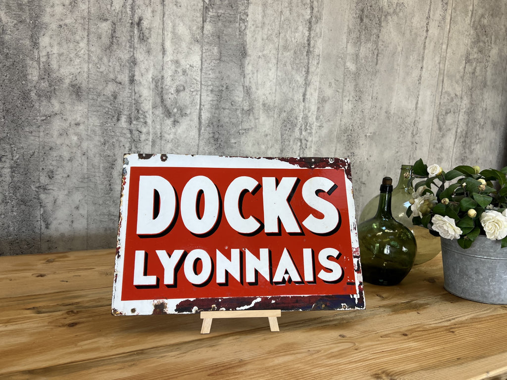 Metal Advertising Plaque 'Docks Lyonnaise'