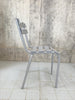 Set of Nine Stacking Tolix Metal Garden Dining Terrace Chairs in Grey