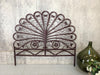 138.5cm Wide Mid Century Wicker Peacock Headboard