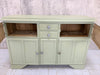 1950's Green Painted Wood Sideboard Cupboard and Drawers