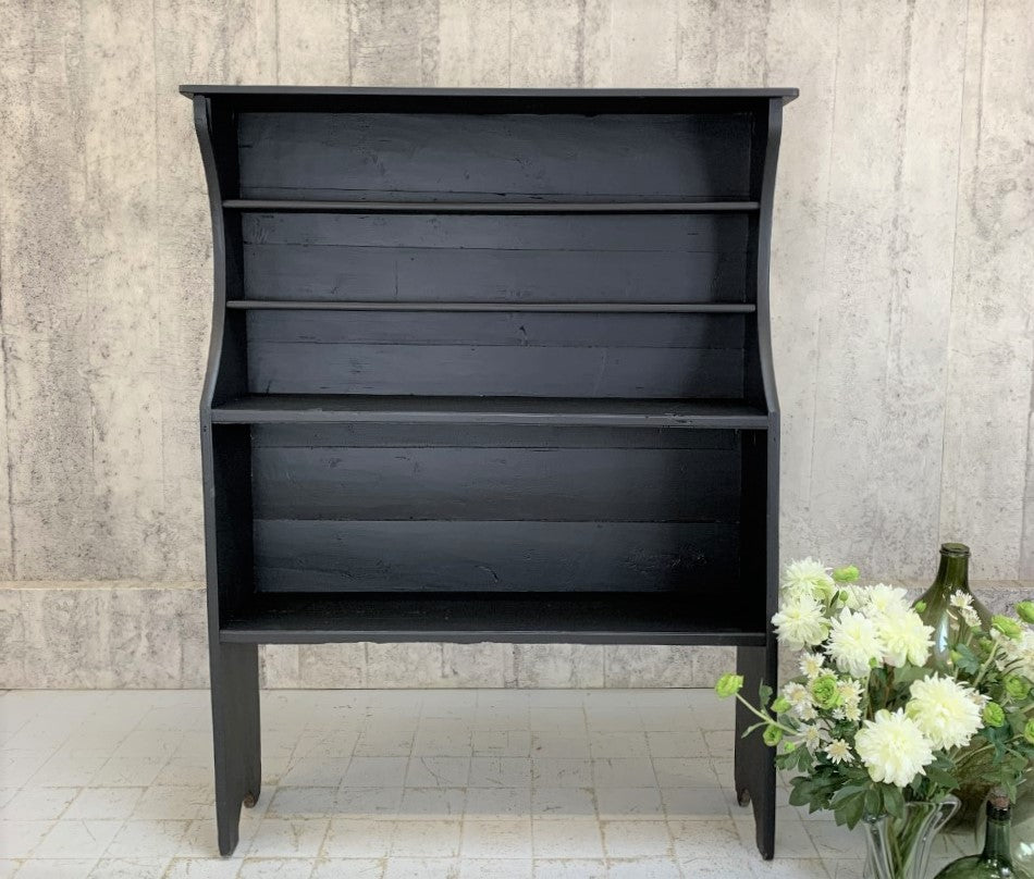 Black Solid Wood 124cm wide Free Standing Shelves