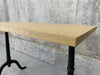 100cm wide Traditional French Bistro Table with New Solid Oak Top and Cast Iron Legs