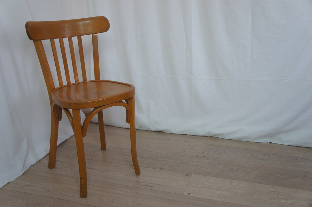 Single Wooden Baumann Bistro Chair Vintage French