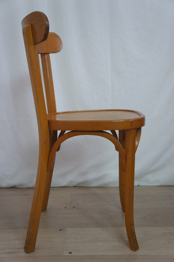 Single Wooden Baumann Bistro Chair Vintage French