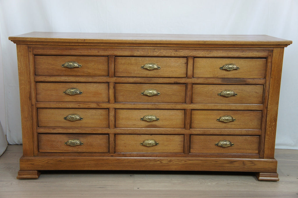 Oak Shop Counter with Drawers