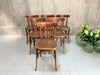 Set of Six Low Backed French Bentwood Bistro Chairs