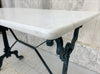 White Marble and Cast Iron Kitchen Bistro Table