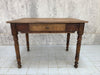 102cm Solid Walnut Wood Turned Leg Table Desk with 1 Drawer