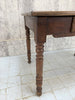 102cm Solid Walnut Wood Turned Leg Table Desk with 1 Drawer