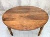 120cm Walnut Wood Oval Drop Leaf Bistro Side Table