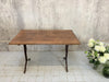 1930's 120cm wide Metal and Walnut Wood French Bistro Tables