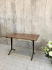1930's 120cm wide Metal and Walnut Wood French Bistro Tables