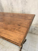 1930's 120cm wide Metal and Walnut Wood French Bistro Tables