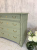 Green 121cm Four Drawer Chest of Drawers with Columns