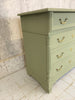 Green 121cm Four Drawer Chest of Drawers with Columns