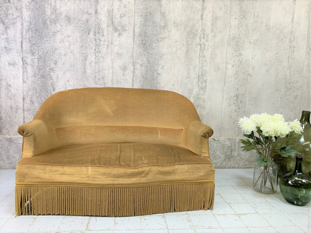Mid Century Gold Velvet 'Boudoir' Canape Sofa