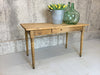 129.5cm Farmhouse Turned Leg, One Drawer Kitchen Table Desk