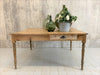 Traditional French (Nearly) Square Turned Leg Two Drawer Table Desk