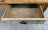 Traditional French (Nearly) Square Turned Leg Two Drawer Table Desk