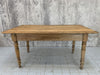 156cm Pine, Turned Leg, French Kitchen Table Desk