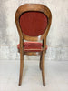 Set of 7 French Dining Chairs with Original Velvet Upholstery